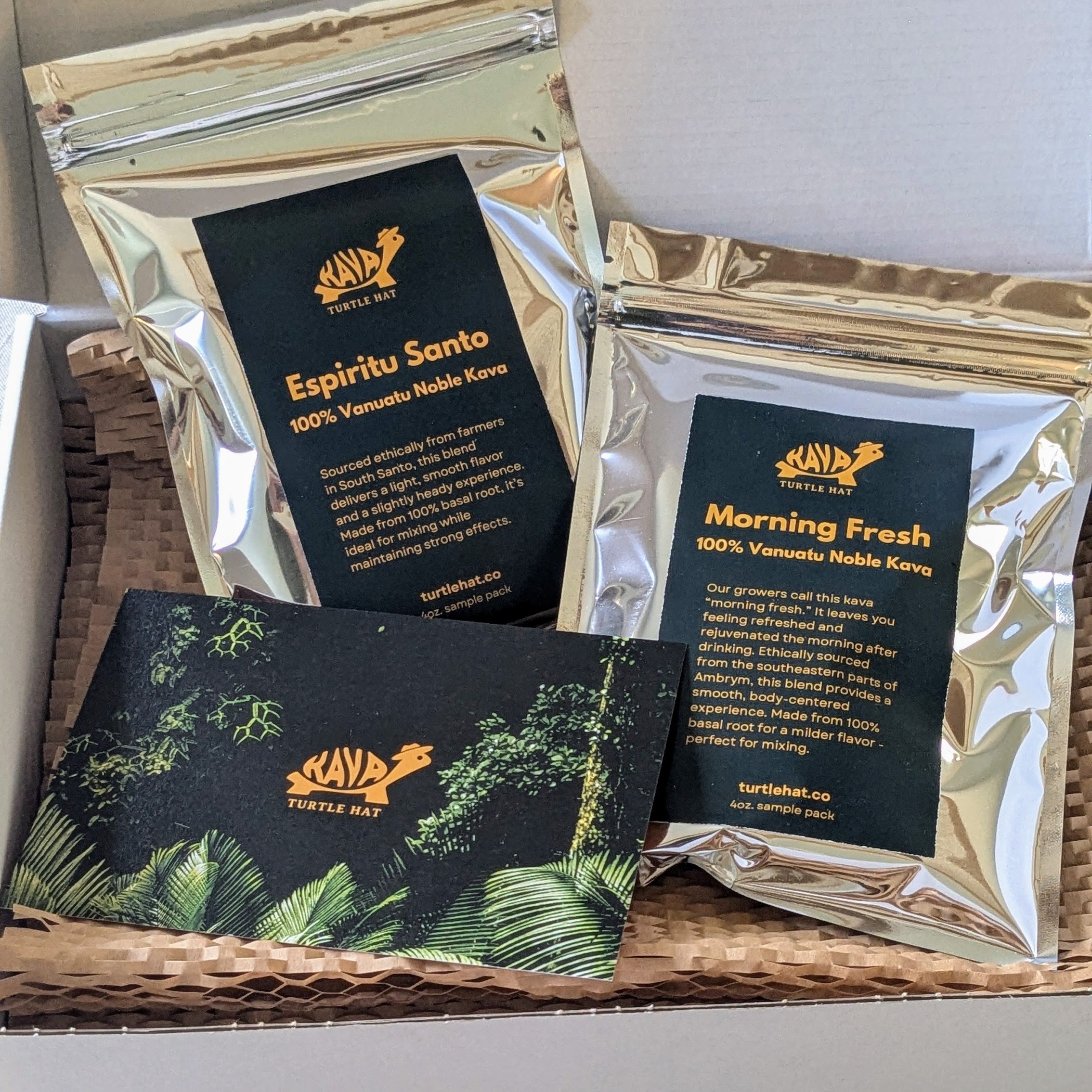 Premium Kava Sampler Box - Two 4oz Bags of Our House Cultivars